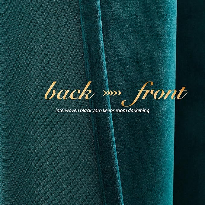 NICETOWN Thick Teal Velvet Curtains - Image 7