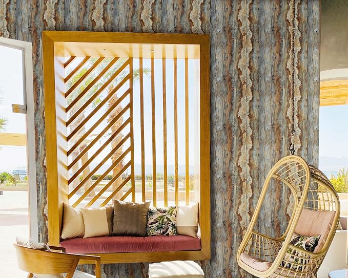 FLFK Rustic Wood Wallpaper, Peel and Stick Wood Grain Wall Mural - Image 6