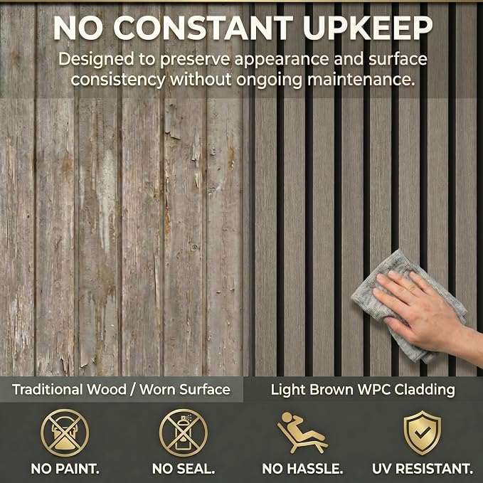 From Plain to Beautiful in Hours WPC Exterior Wall Slat Panels Waterproof - Image 6
