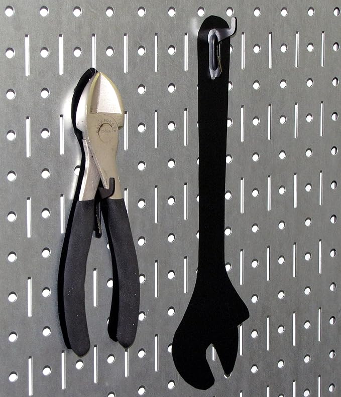 Wall Control Pegboard 32in x 16in Galvanized Metal Pegboard Tool Board Panel - Image 6