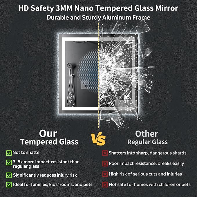 36"x36" LED Bathroom Mirror - Image 7