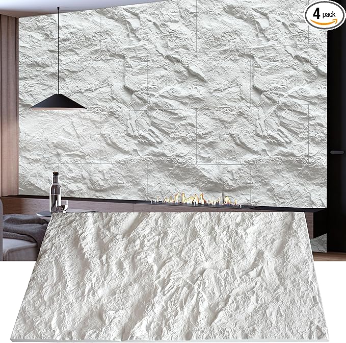 KASARO 3D Faux Stone Wall Panels, Home & Office Accent Wall, Easy Install by KASARO