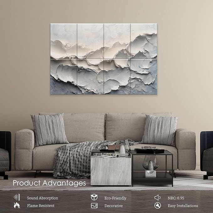 JaneTech 8-Pack Art Acoustic Wall Panels 48x32 Inches Acoustic Treatment - Image 5
