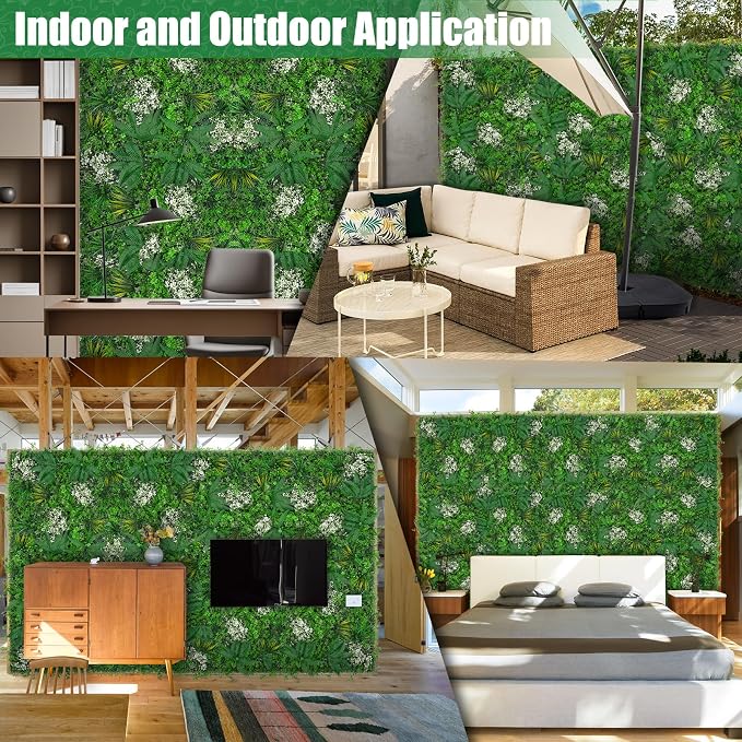 20"x20" Grass Wall Panels, Faux Green Wall Decor - Image 6