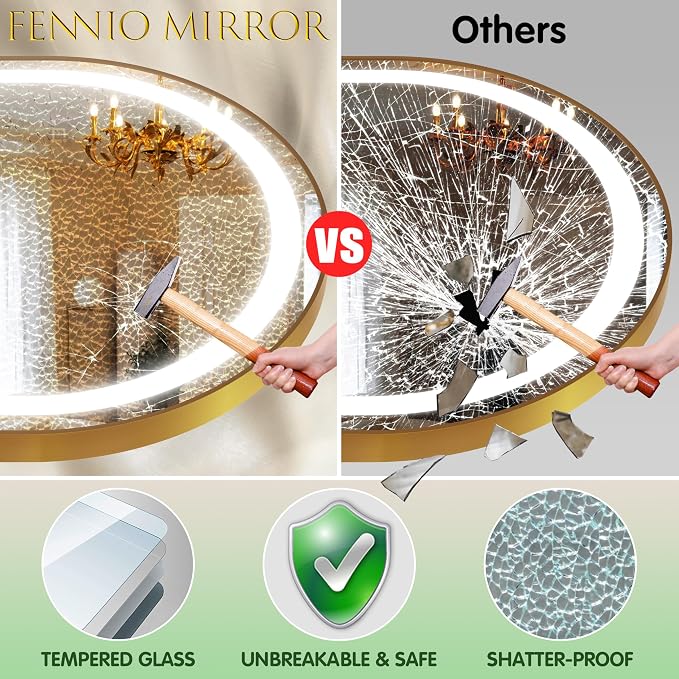 FENNIO 70" x 32" Large Luxury Wall Mounted Mirror - Image 6