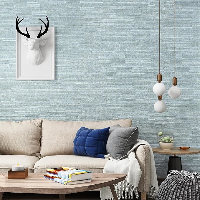 Haimin Grasscloth Wallpaper Peel and Stick 20.9in X 393in Fabric Contact Paper - Image 7