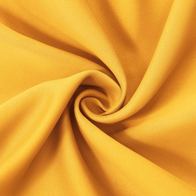 LEMOMO Yellow Thermal Blackout Curtains/52 x 63 Inch/Set of 2 Panels Room - Image 5