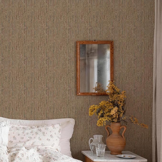 JiffDiff Woven Wallpaper Peel and Stick 17.3" x 400" Colorful Paint Grasscloth - Image 2