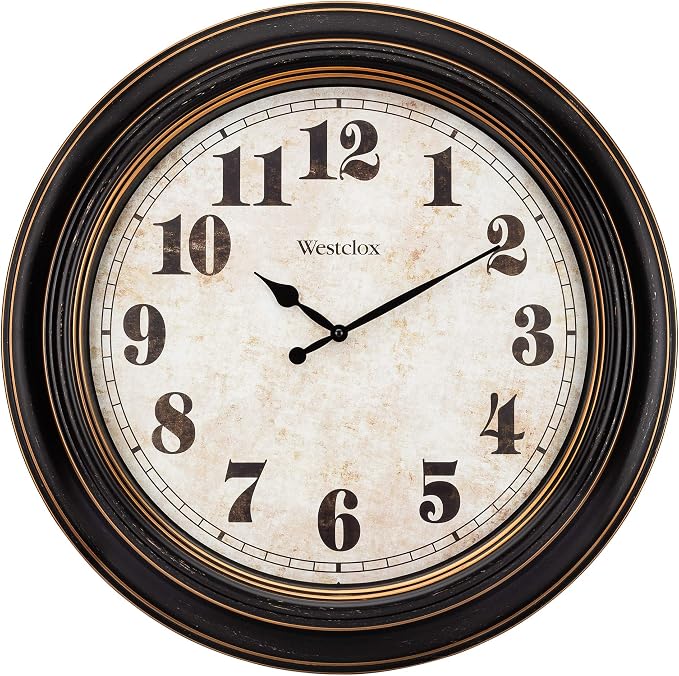 Westclox Traditional Large Wall Clock – Battery-Operated 24-Inch Vintage by Westclox