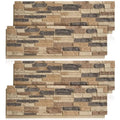 4 Pack Faux Stone Panels Interior 45.6''l x 11.8''h x 0.98''d Faux Siding by Unknown