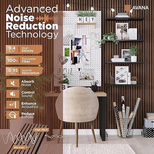 Avana Acoustic Wood Wall Panels – 93.2x11.25 Inch Panels – Fits 94x12 Layout – - Image 6