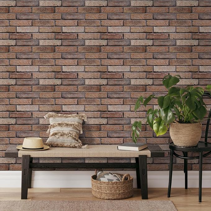 Commomy 3D Peel and Stick Brick, Ultralight Thin PVC Faux Brick Wall Panels - Image 9