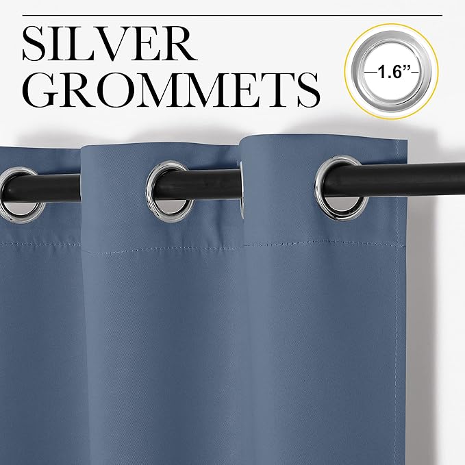 NICETOWN Sliding Door Curtains 84 inch Length, Single Curtain Panel, Insulating - Image 2