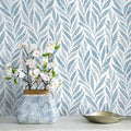 Safiyya 393"x17.3" Blue Peel and Stick Wallpaper Boho Contact Paper Modern by SAFIYYA