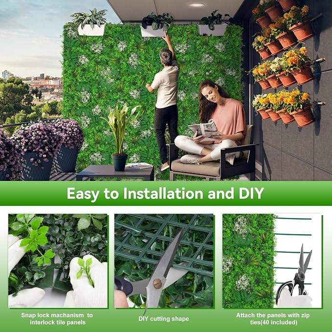 40"x120" Grass Wall Panels, Artificial Greenery Backdrop Wall - Image 4