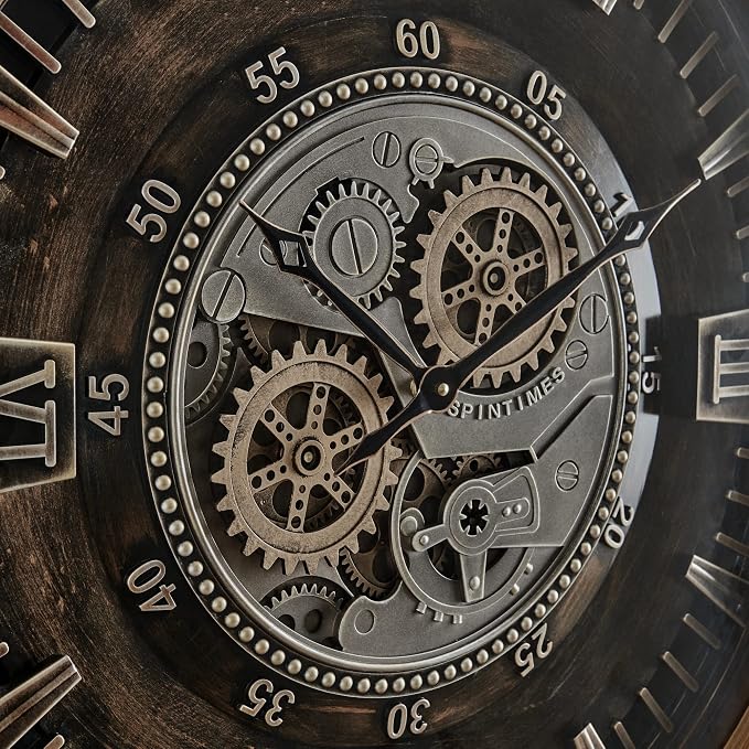 CLXEAST 24 Inch Large Moving Gear Wall Clock - Image 9