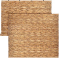 DoubleFill 2 Pcs Bamboo Shades Outdoor Reed Roll Up Blinds 84" W X 72" H by DoubleFill