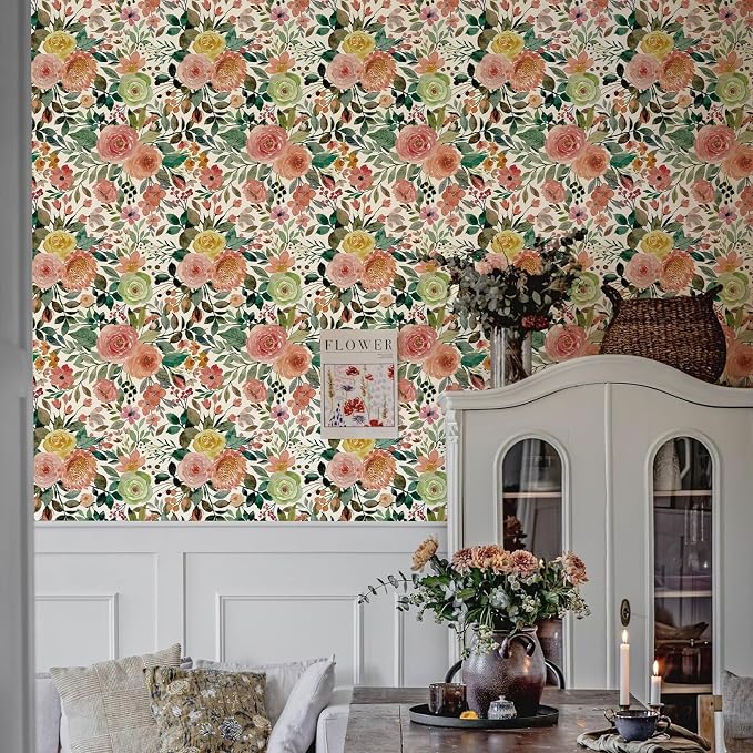 Floral Pattern Self-Adhesive Contact Paper, Oil and Water Resistant Drawer - Image 4