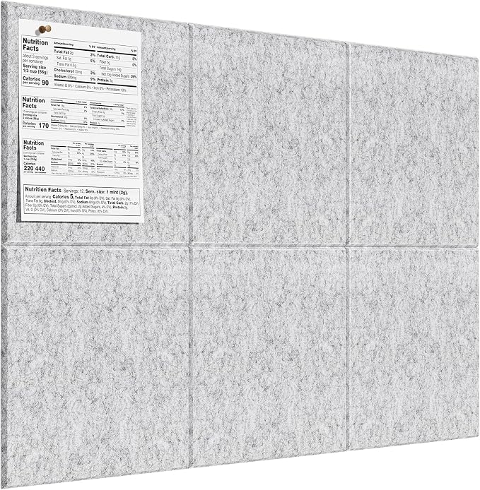MaxGear Large Cork Board for Wall 36" x 24", Light Gray Bulletin Board by MaxGear
