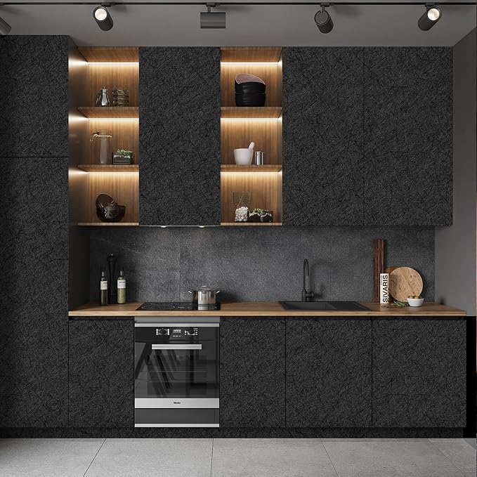 Dark Grey Peel and Stick Self Adhesive Wallpaper - Image 3