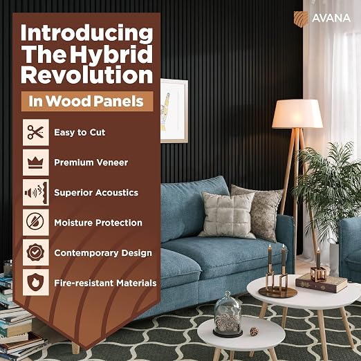 Avana Acoustic Wood Wall Panels – 93.2x11.25 Inch Panels – Fits 94x12 Layout – - Image 2