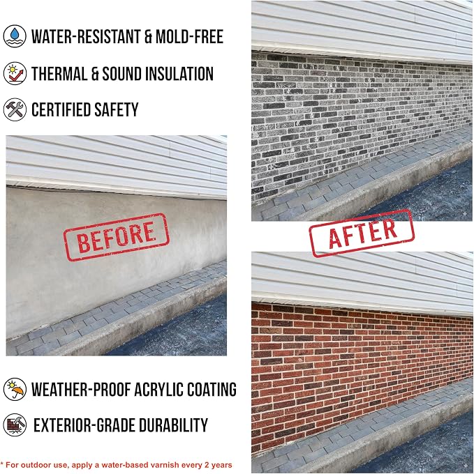 3D Faux Brick Wall Panels – Lightweight Styrofoam Cladding - Image 4
