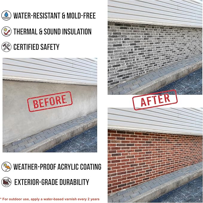 3D Faux Brick Wall Panels – Lightweight Styrofoam Cladding - Image 5