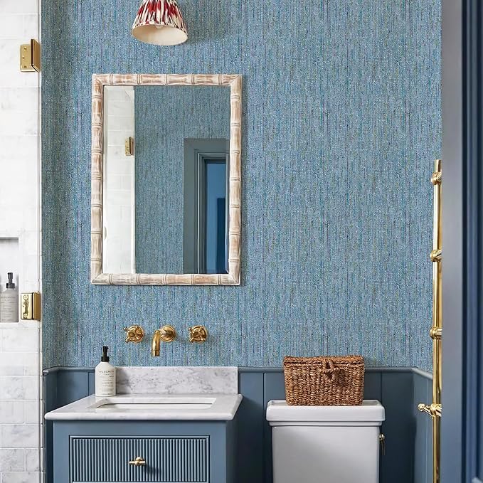JiffDiff Woven Wallpaper Peel and Stick 17.3" 400x 0 Colorful Paint Grasscloth - Image 6