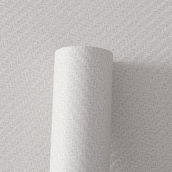 Haimin Fabric Wallpaper Textured Contact Paper Grasscloth Wallpaper Peel and - Image 6