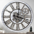 The B-Style Large Real Moving Gears Wall Clock 30 inch Rustic Retro Industrial by TheB-StyleTB