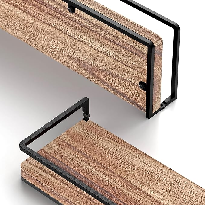 Meangood Floating Shelves Wall Mounted Set of 2, Wall Shelf - Image 4