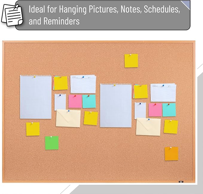 Mr. Pen- Cork Notice Board, 48 X 36 Inches, Cork Bulletin Board - Image 5
