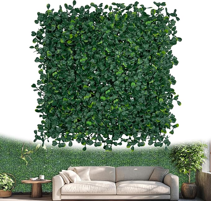 ODTORY Artificial Greenery Grass Wall Panel, 10x10 Inch 6-Pack, UV-Anti Fake by ODTORYHOME