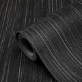 Black Grasscloth Peel and Stick Wallpaper Texture Contact Paper A Set of 15.7" by Biyoeepeelstickwallpaper