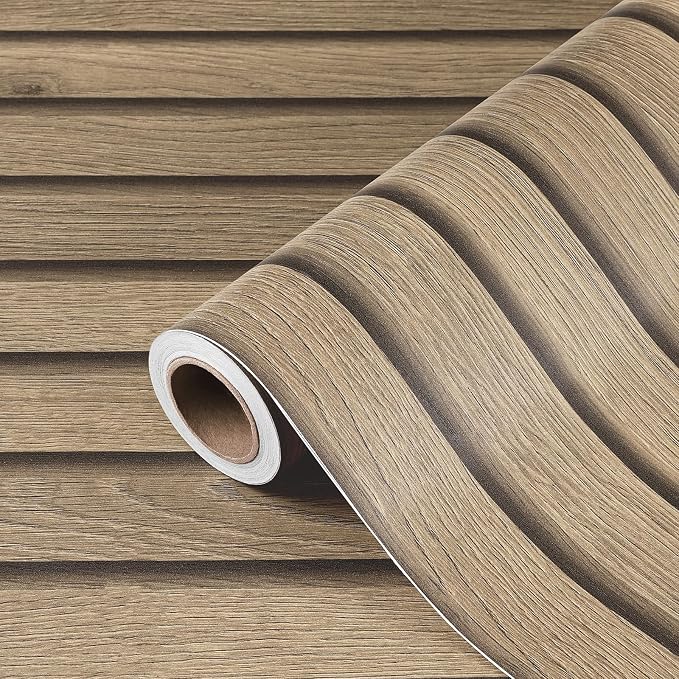17.7x317 Slats Wood Wallpaper Peel and Stick Wood Slat Contact Paper Slat Wall by HelloWall