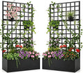 Metal Planter Box with Trellis, Planter Box Trellis with Privacy Screen and by UPHYB
