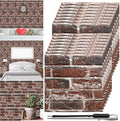 Colarr 60 Pcs 58 Sq ft 3D Wall Panels Peel and Stick Faux Foam 3D Brick by Colarr