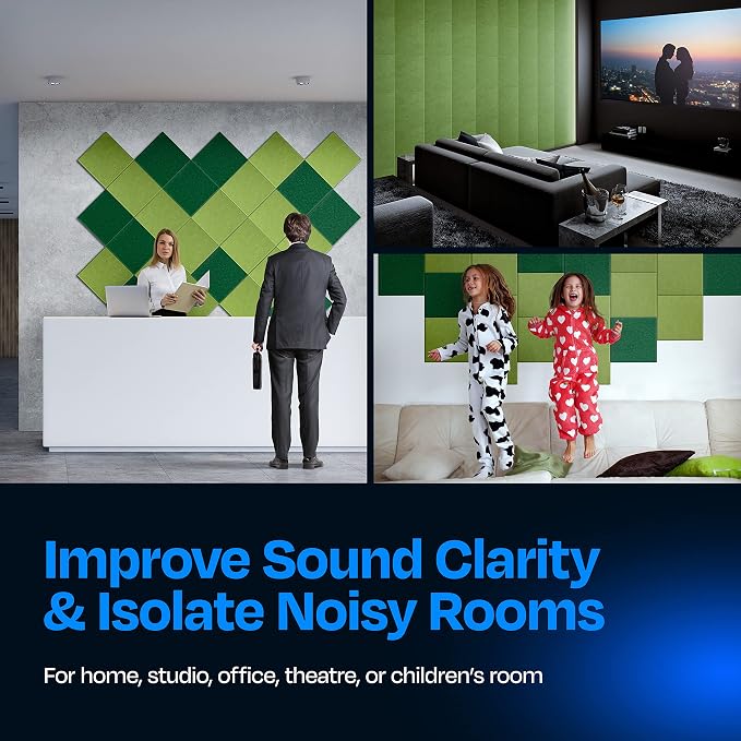 Acoustic Panels 12-Pack Soundproof Wall 12"X12"X0.4" - Image 4