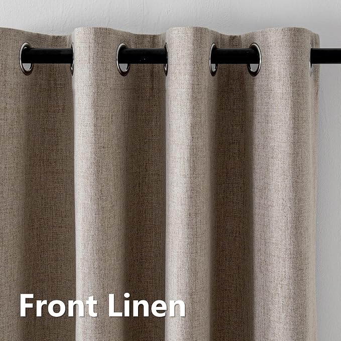 IGEMAEVE Linen Blackout Curtains 108 Inches Long - Image 6