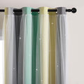 XiDi Curtains for Bedroom Decor, Rainbow GreenYellowGrey52/45/1 by Addsomecolortolife