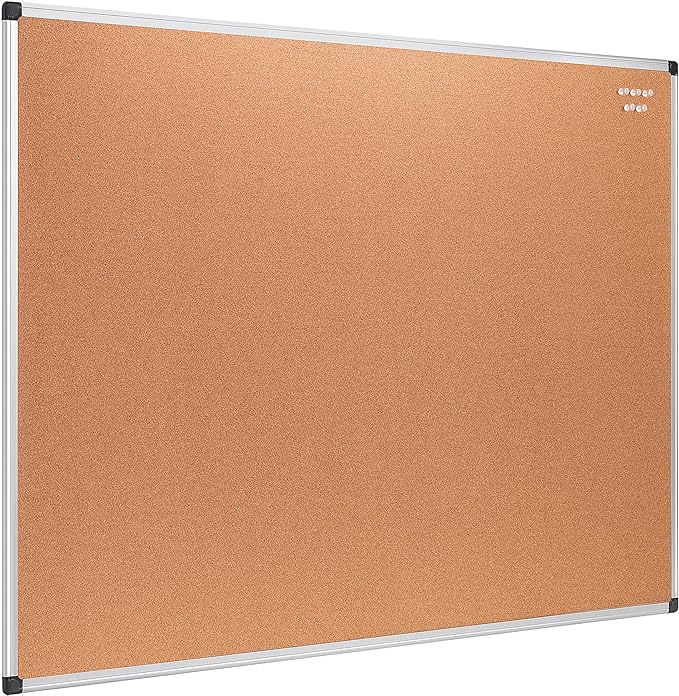 Amazon Basics Rectangular Bulletin Board, Cork Board by AmazonBasics