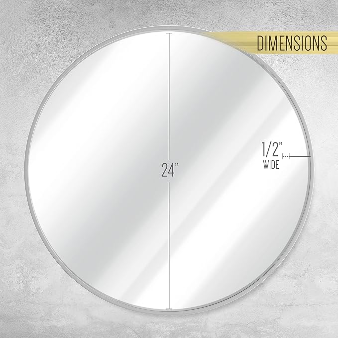 HBCY Creations Medium Round Mirror, Living Room and More, Modern Minimalist - Image 6