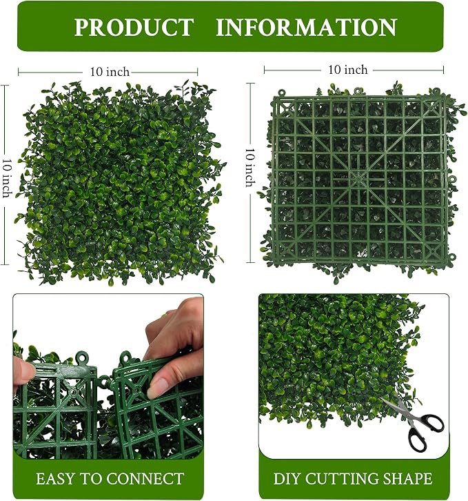 Artificial Grass Wall Panel, Outdoor Patio Balcony Privacy & Ivy Fence Covering - Image 2