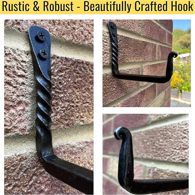 Unique Hand Crafted Pair of 2 Wall Hooks. Real Heavy Duty 50kgs Tested Wall - Image 3