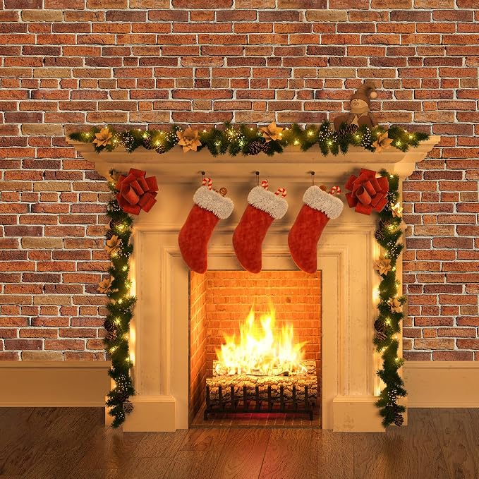 Chuangdi 2pcs 4.5 x 9 Feet Brick Wallpaper Peel and Stick Backdrop Tablecloth - Image 4