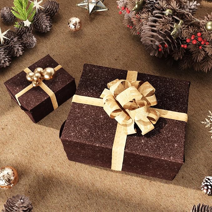 CRE8TIVE Dark Brown Glitter Wallpaper Border Peel and Stick Wall Border 8"x80" - Image 7
