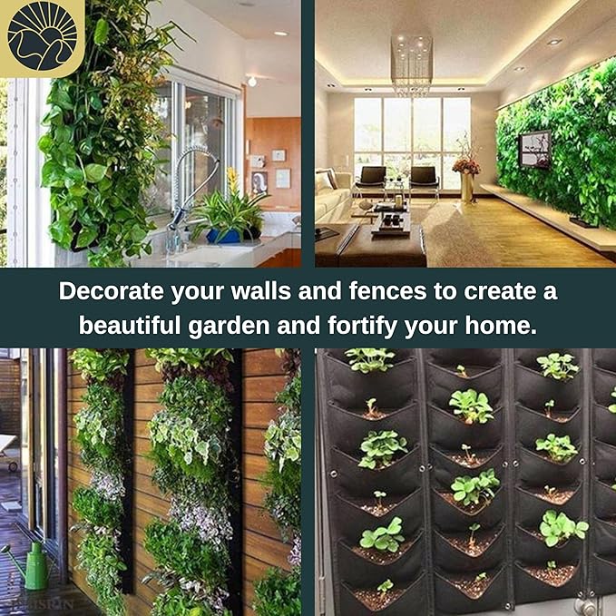 SunVara Vertical Wall Planter 64 Pockets Living Wall Garden - Image 6