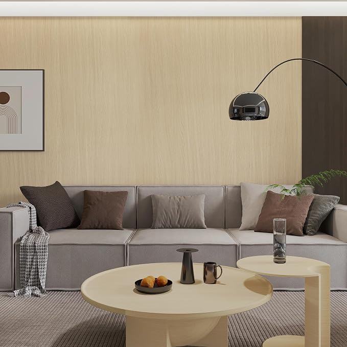 BOMENG White Oak Wood Wallpaper Light Oak Contact Paper Peel and Stick - Image 9