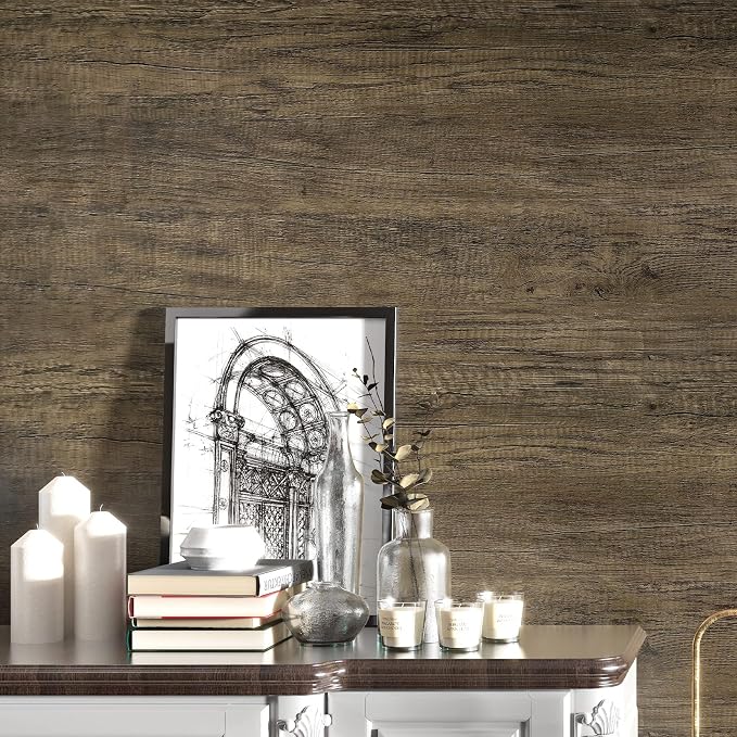 WESTICK 118" x 24" Rustic Wood Contact Paper - Image 7