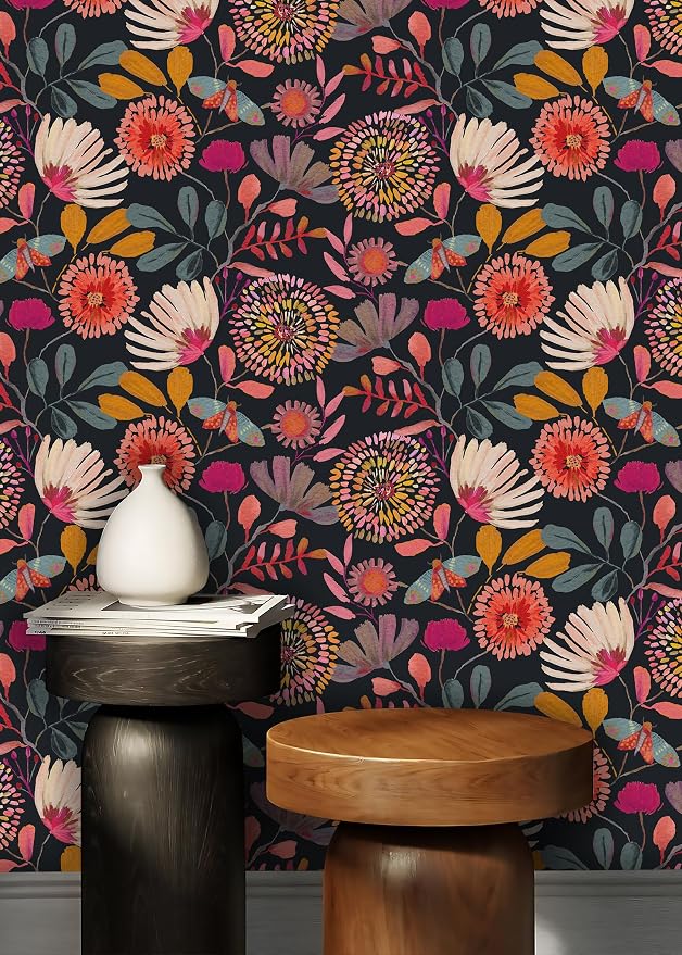 Wallpaper Peel and Stick Floral Wall Paper Removable Waterproof - Image 4